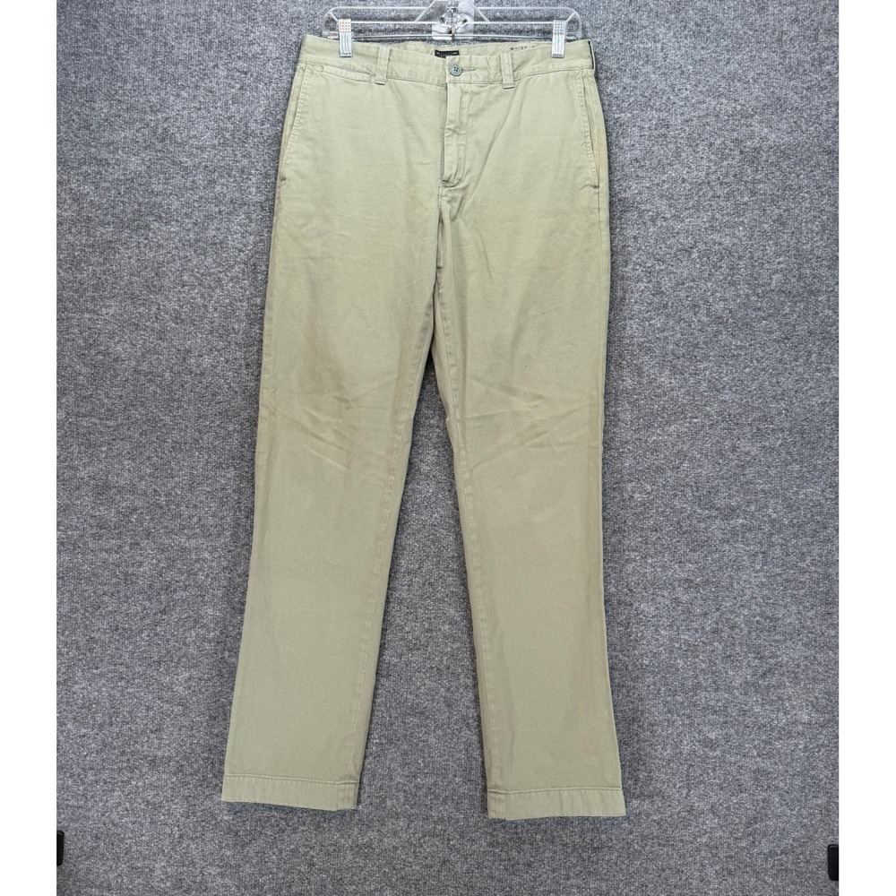 J.Crew Chino‎ Pants Mens 31x34 Green Sun Faded Urban Slim Fit Casual Trousers
